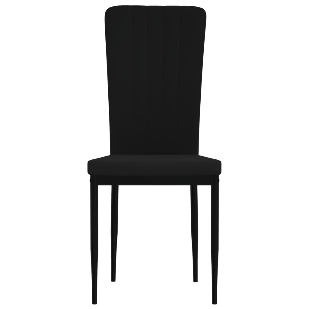 Dining chairs 4 pcs. Black velvet
