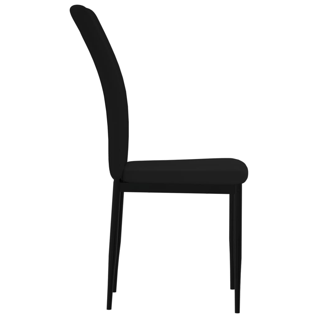 Dining chairs 4 pcs. Black velvet
