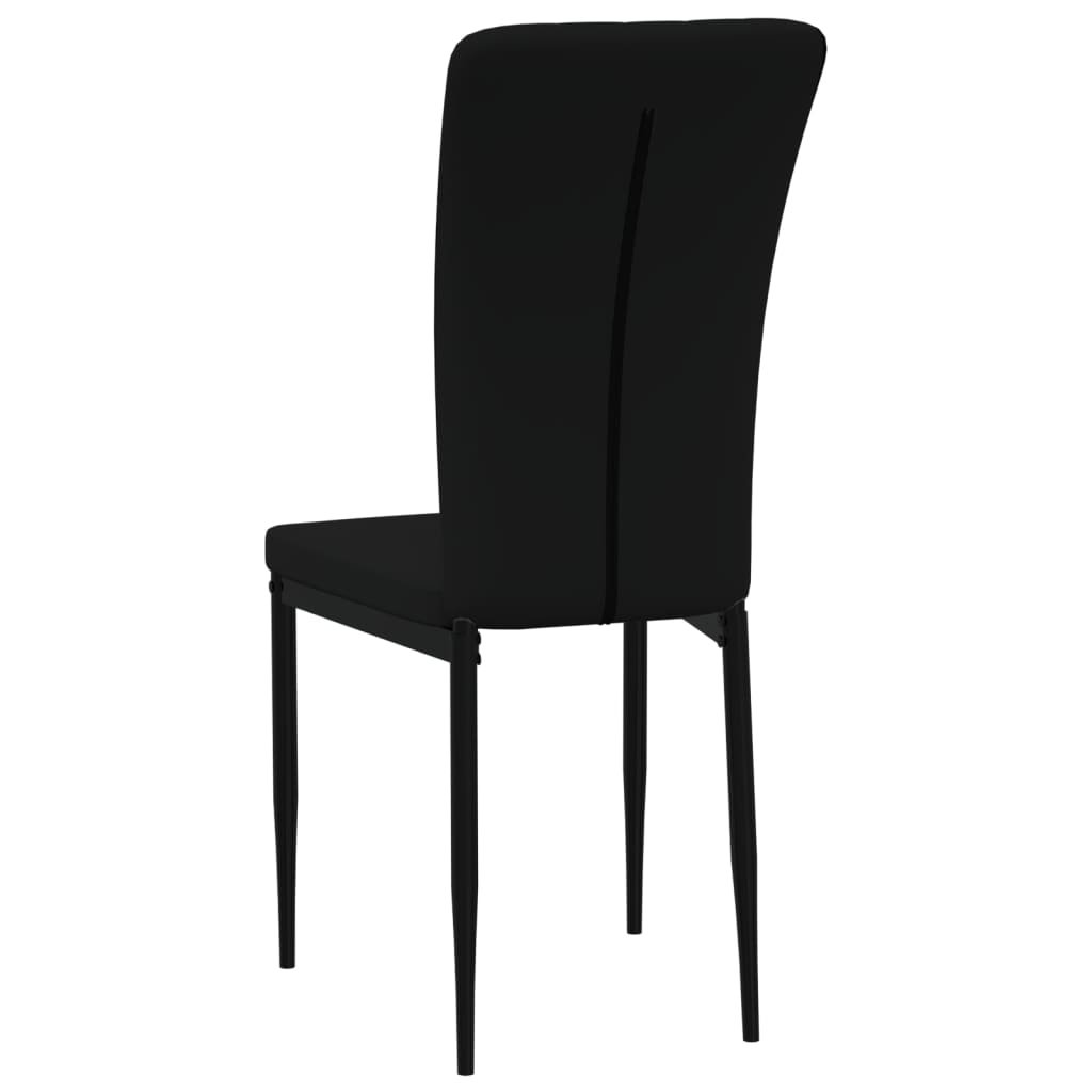 Dining chairs 4 pcs. Black velvet