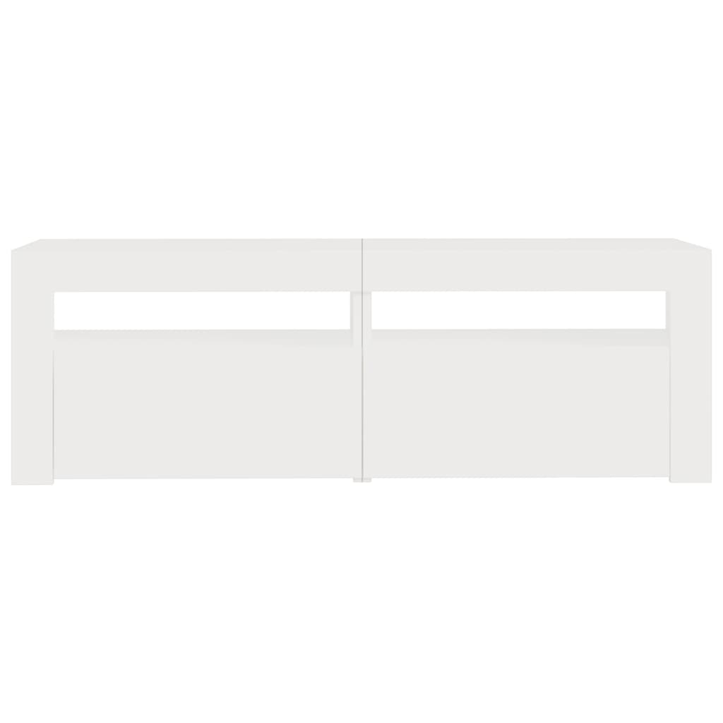 TV-Schrank mit LED-Leuchten Weiß 120x35x40 cm
