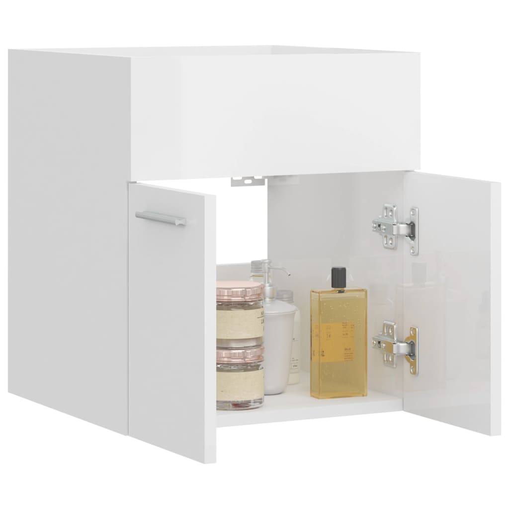 washbasin base cabinet high-gloss white 41x38.5x46cm