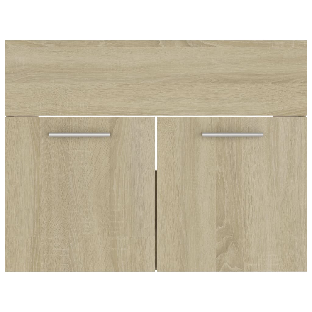 Waschbeckenunterschrank Sonoma-Eiche 60x38,5x46cm Holzwerkstoff