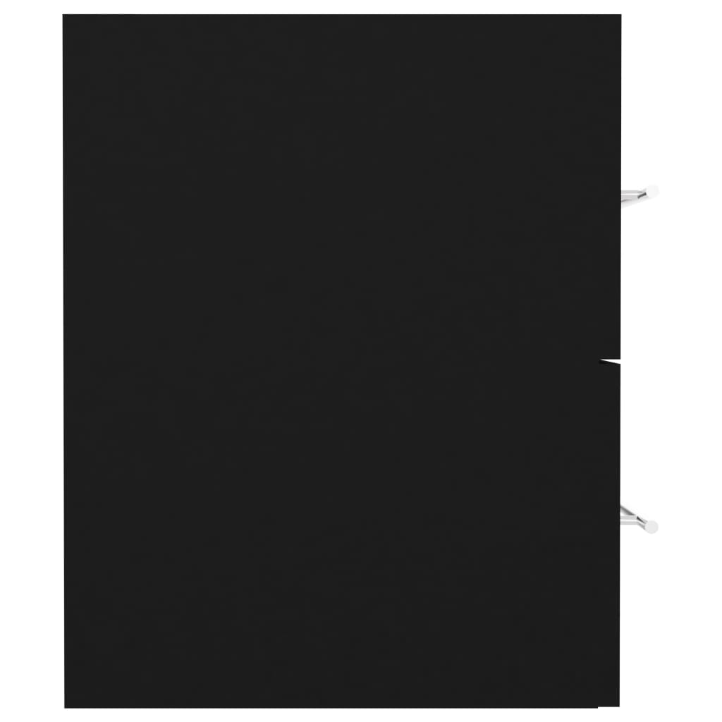 Waschbeckenunterschrank Schwarz 41x38,5x48 cm Holzwerkstoff