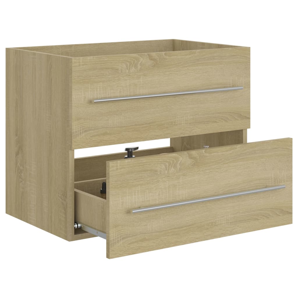 Waschbeckenunterschrank Sonoma-Eiche 60x38,5x48cm Holzwerkstoff