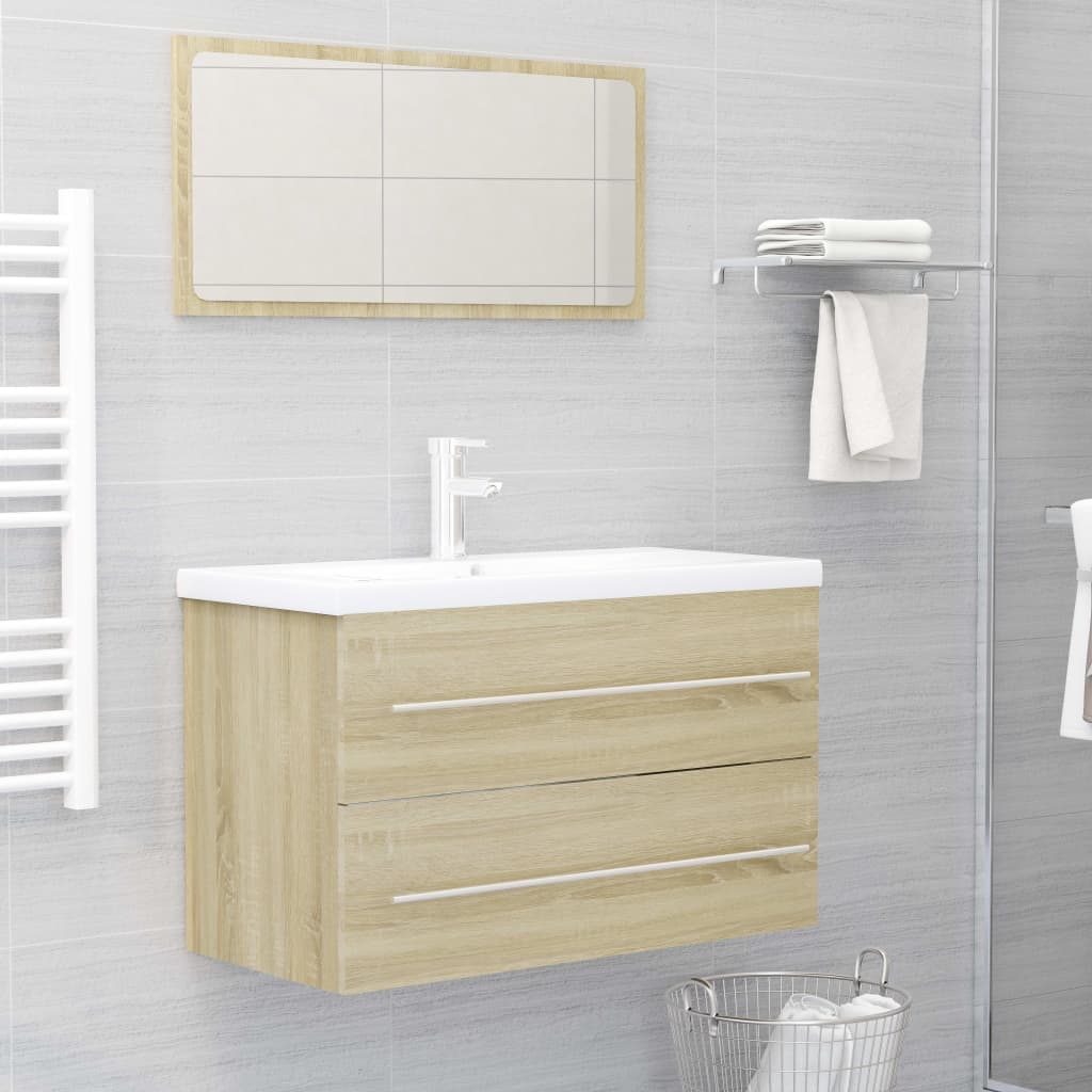 Waschbeckenunterschrank Sonoma-Eiche 80x38,5x48cm Holzwerkstoff