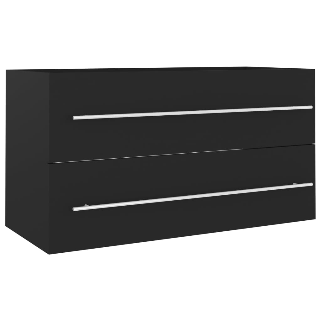 Waschbeckenunterschrank Grau 90x38,5x48 cm Holzwerkstoff