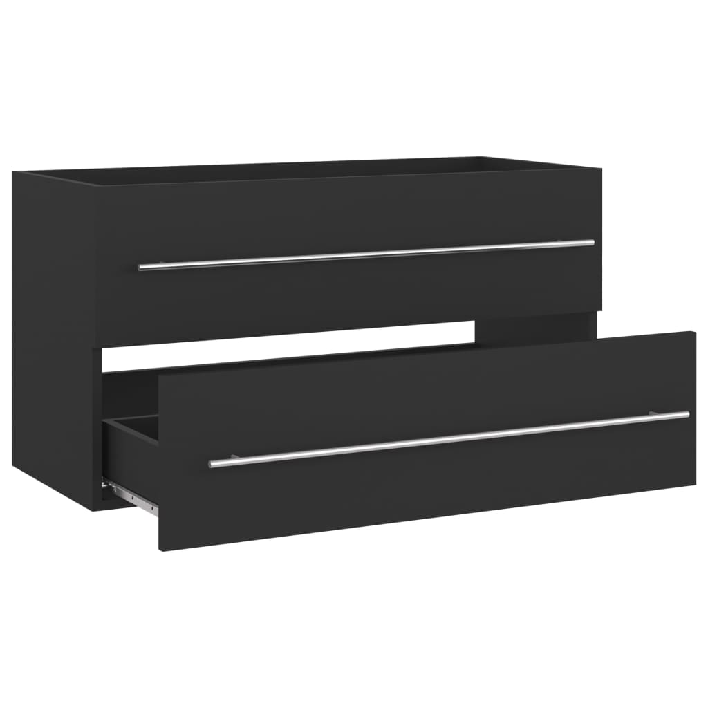 Waschbeckenunterschrank Grau 90x38,5x48 cm Holzwerkstoff