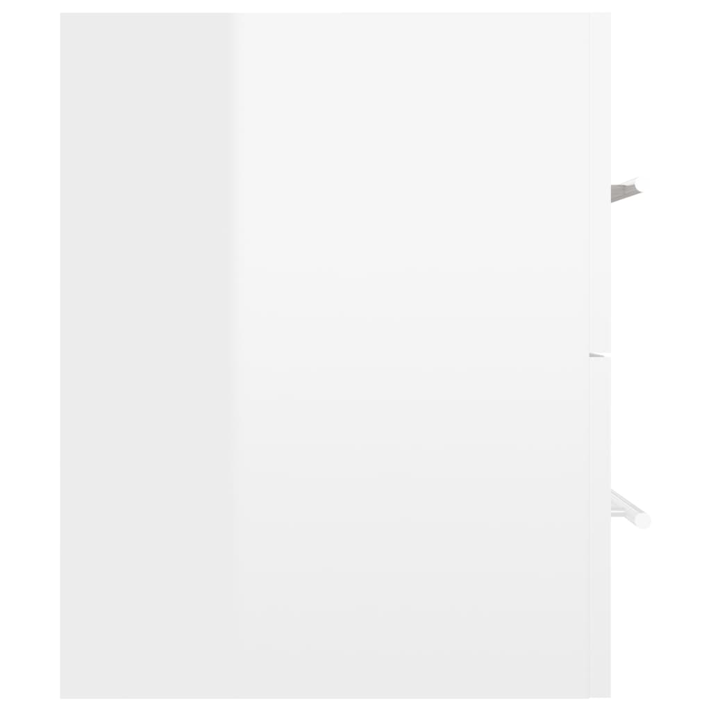 Waschbeckenunterschrank Hochglanz-Weiß 100x38,5x48 cm