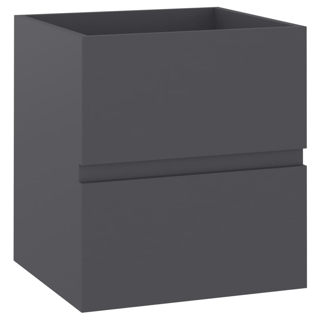Waschbeckenunterschrank Grau 41x38,5x45 cm Holzwerkstoff