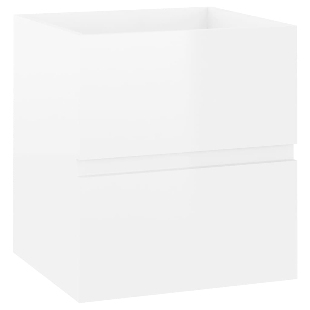 Waschbeckenunterschrank Hochglanz-Weiß 41x38,5x45 cm