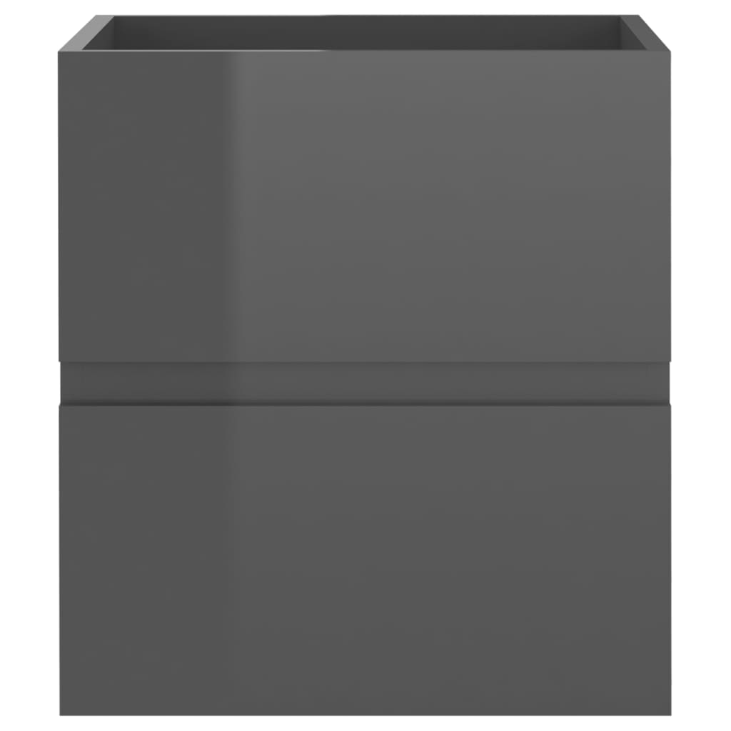 Waschbeckenunterschrank Hochglanz-Grau 41x38,5x45 cm