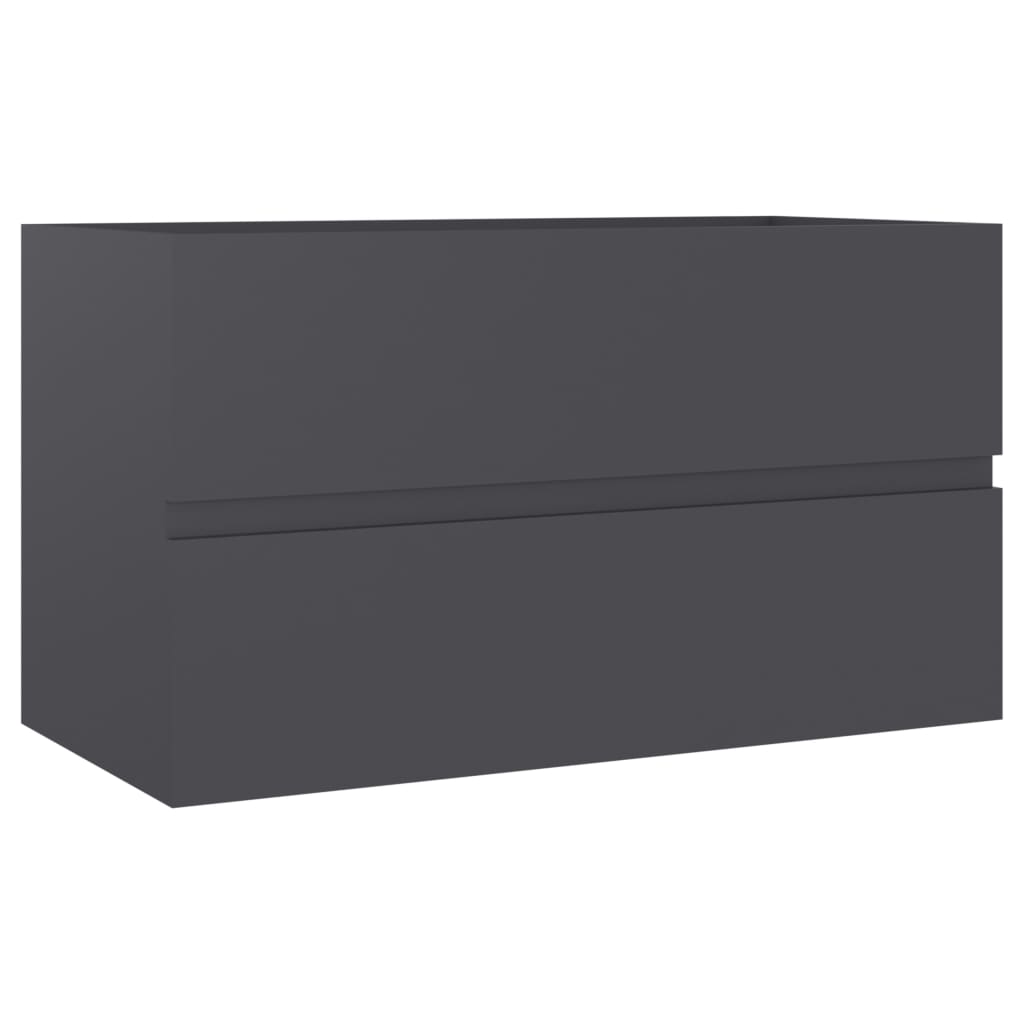 Waschbeckenunterschrank Grau 80x38,5x45 cm Holzwerkstoff