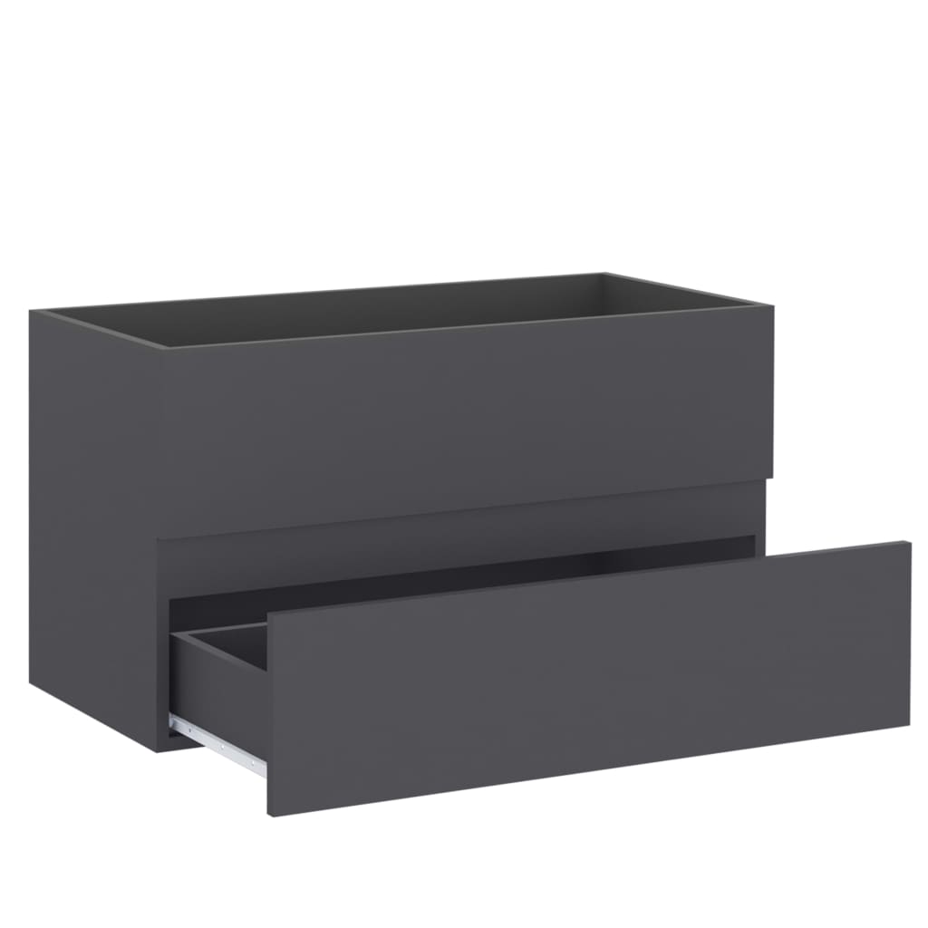 Waschbeckenunterschrank Grau 80x38,5x45 cm Holzwerkstoff