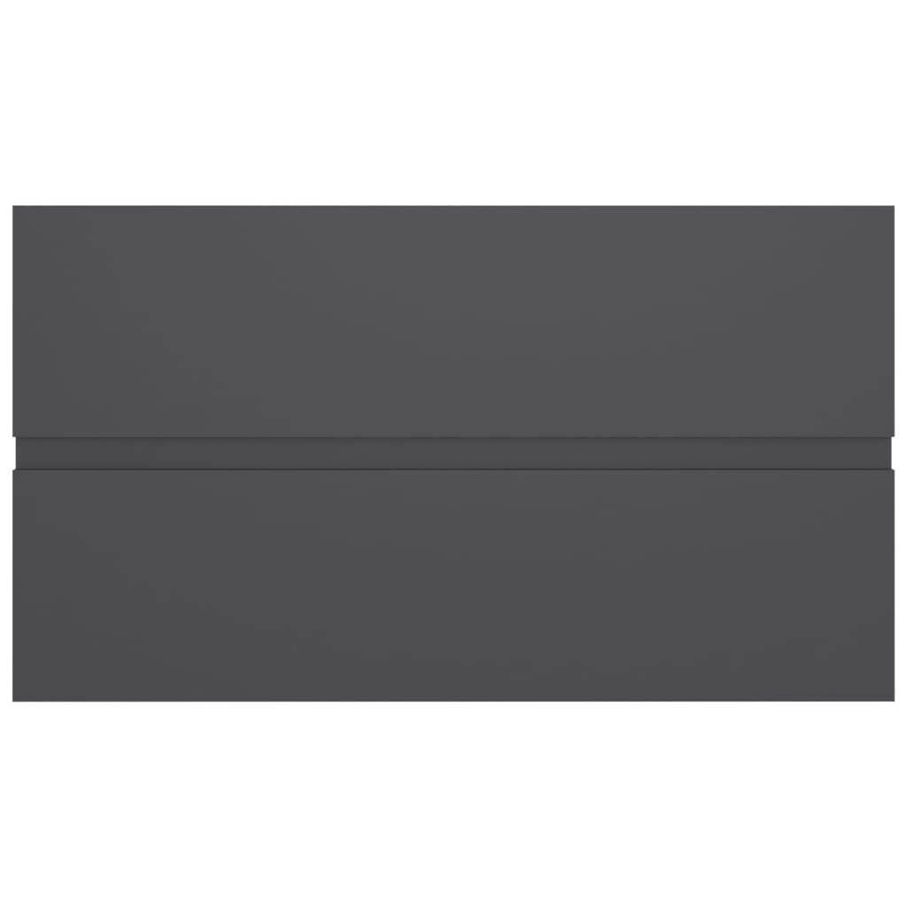 Waschbeckenunterschrank Grau 80x38,5x45 cm Holzwerkstoff