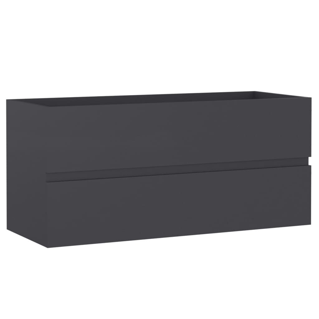 Waschbeckenunterschrank Grau 100x38,5x45 cm Holzwerkstoff