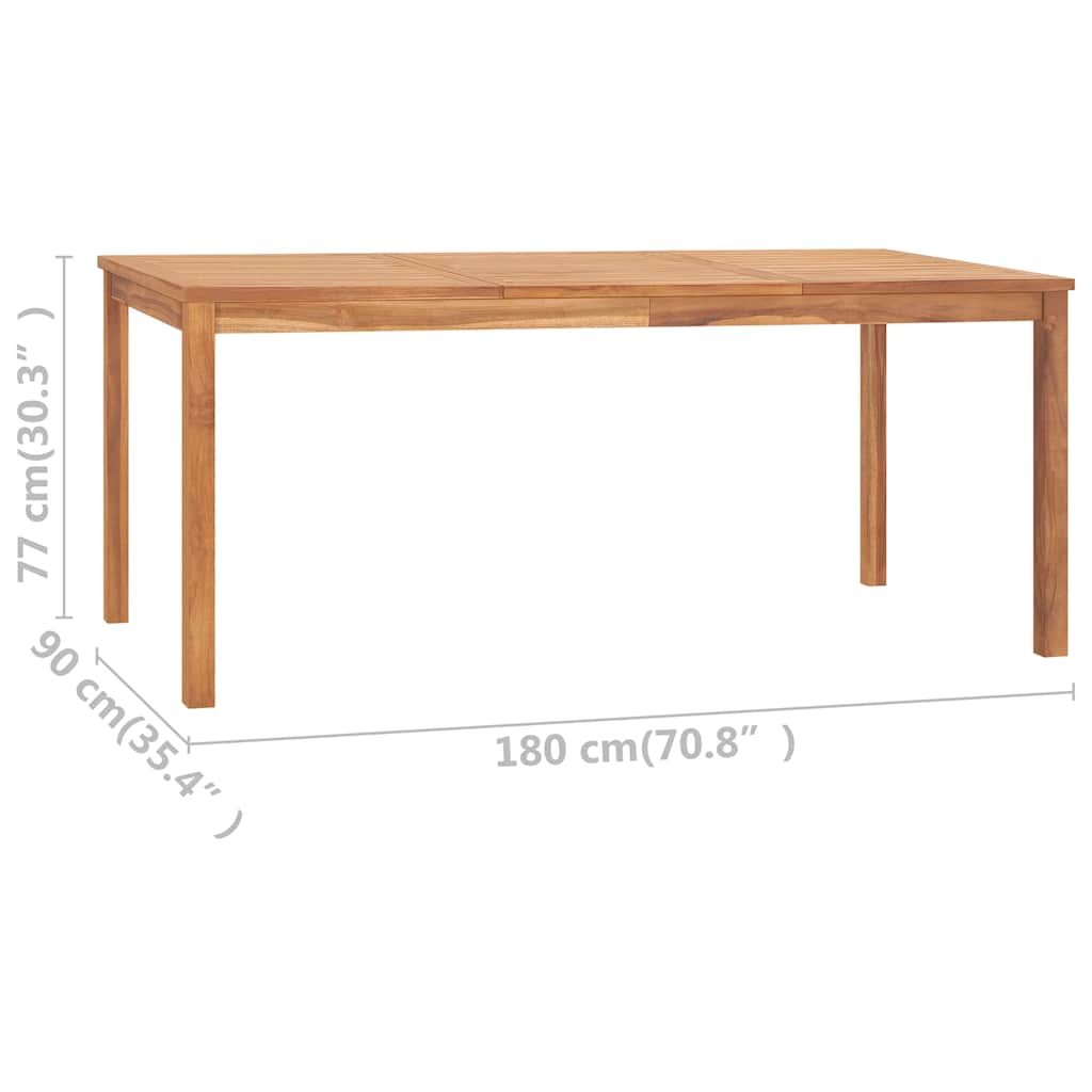 5-teiliges Garten-Ess-Set 180 x 90 cm Massivholz Teak