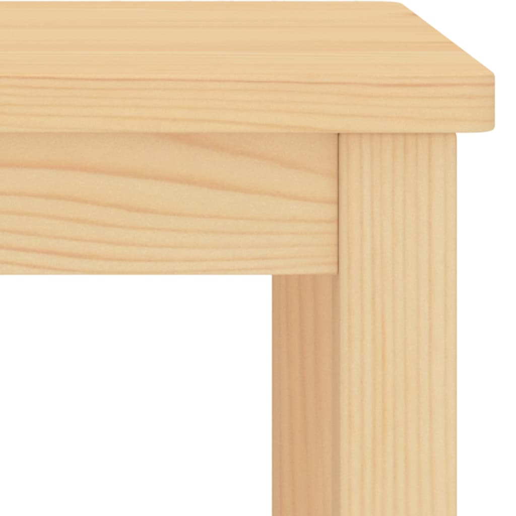 Table de chevet naturelle 35x30x47 cm en bois de pin massif