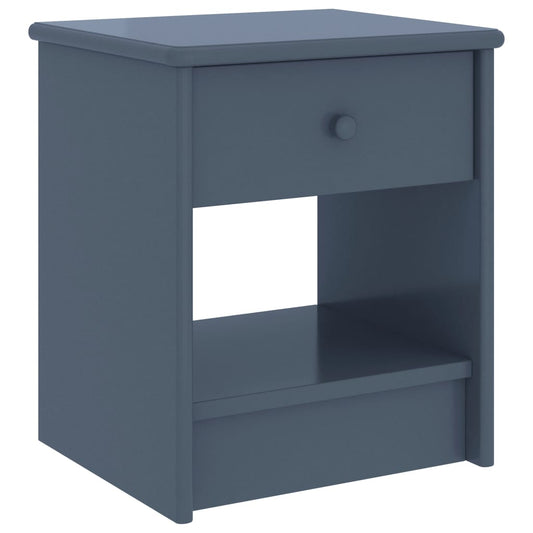 Bedside table light grey 35x30x40 cm solid pine wood