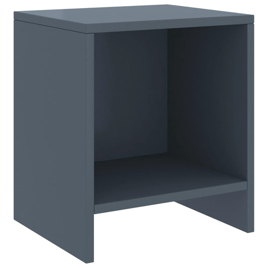 Bedside table light grey 35x30x40 cm solid pine wood