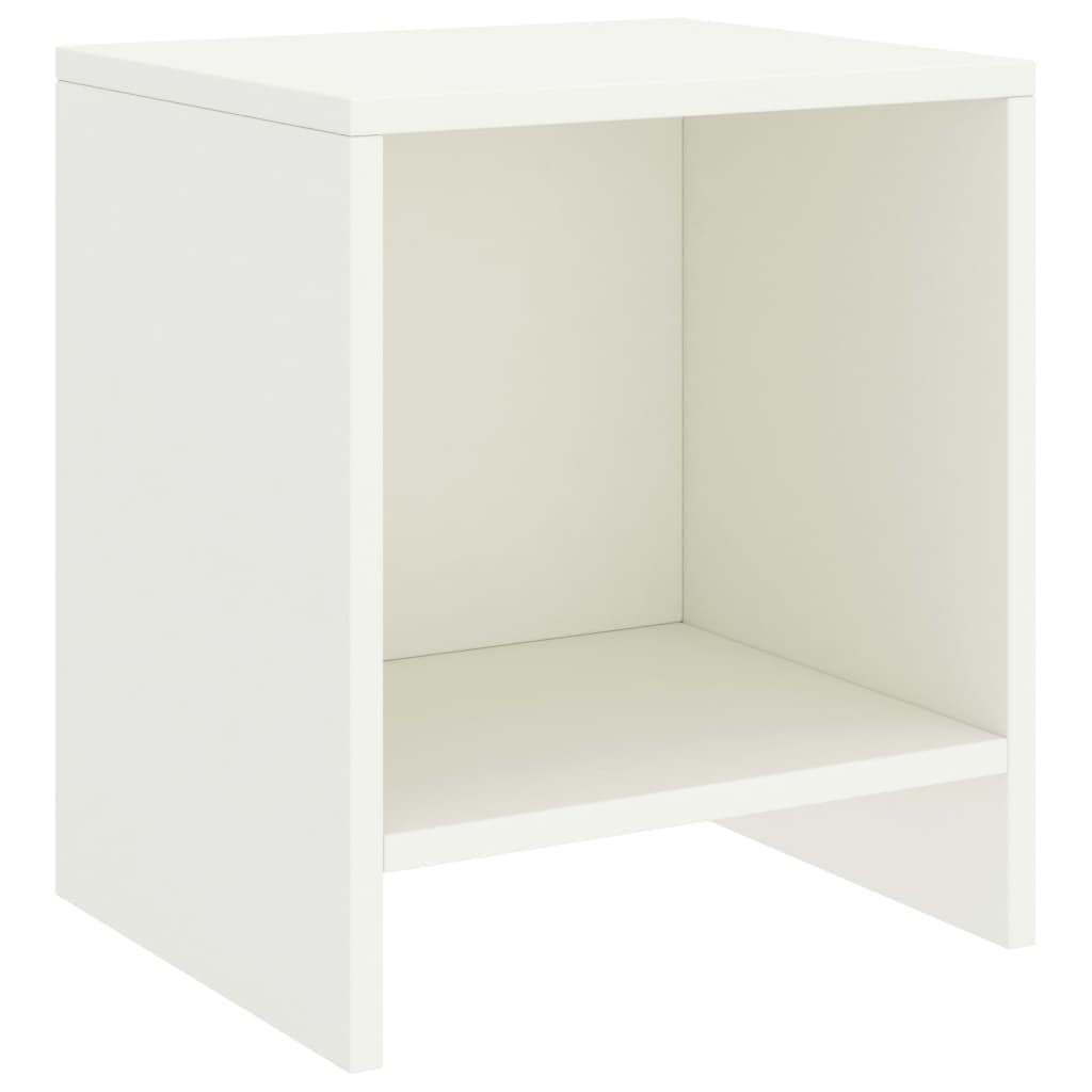 Tables de chevet, lot de 2, blanc, 35 x 30 x 40 cm, pin massif