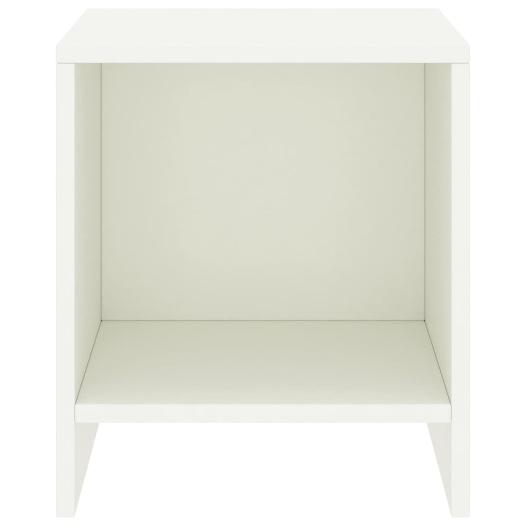 Tables de chevet, lot de 2, blanc, 35 x 30 x 40 cm, pin massif