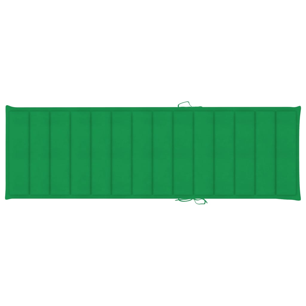 Chaise longue avec coussin en bois d'acacia massif