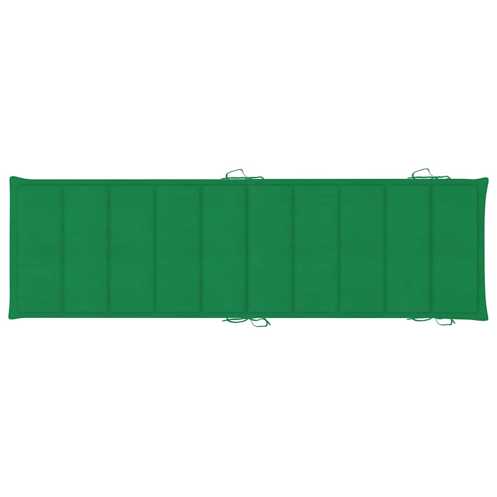 Chaise longue avec coussin en bois d'acacia massif