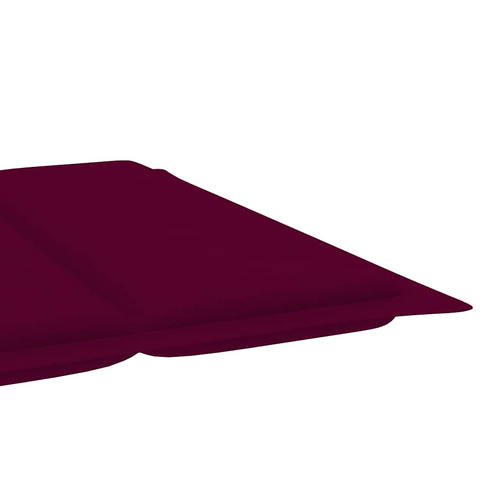 Chaise longue avec coussin en bois d'acacia massif