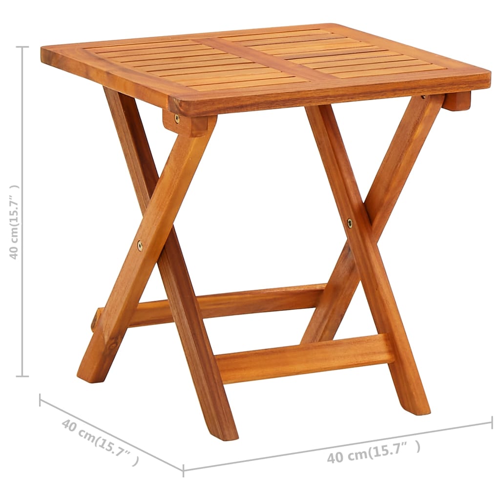 Chaise longue avec table et coussin en bois d'acacia massif