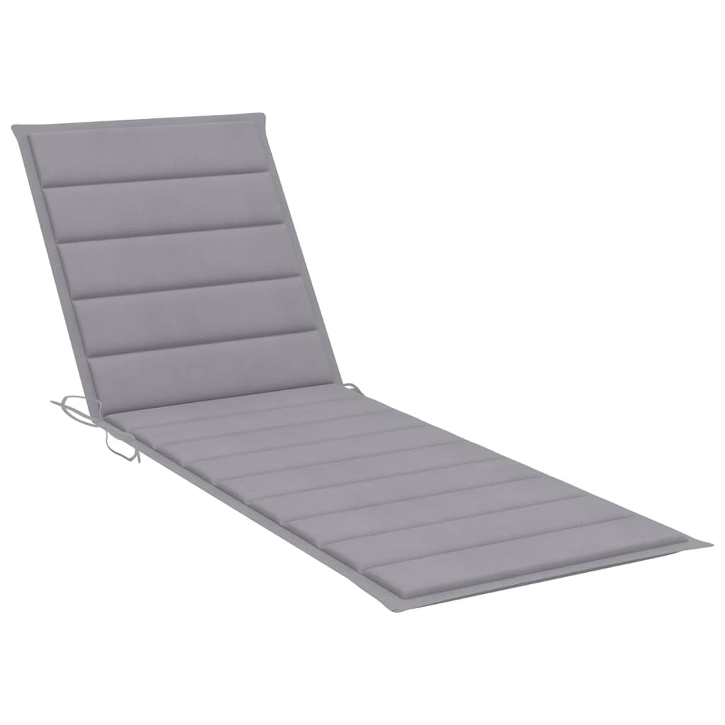 Chaise longue de jardin avec coussin en bambou