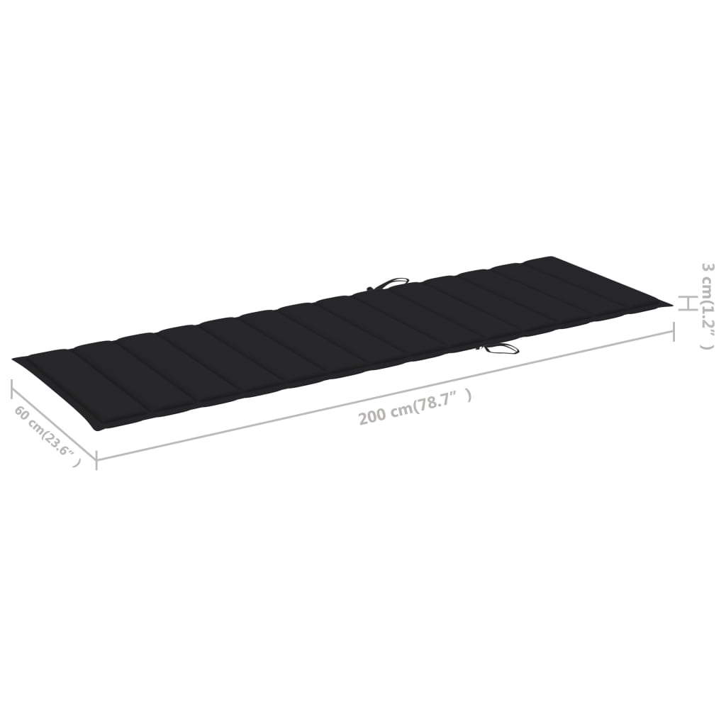 Chaise longue de jardin avec coussin en bambou