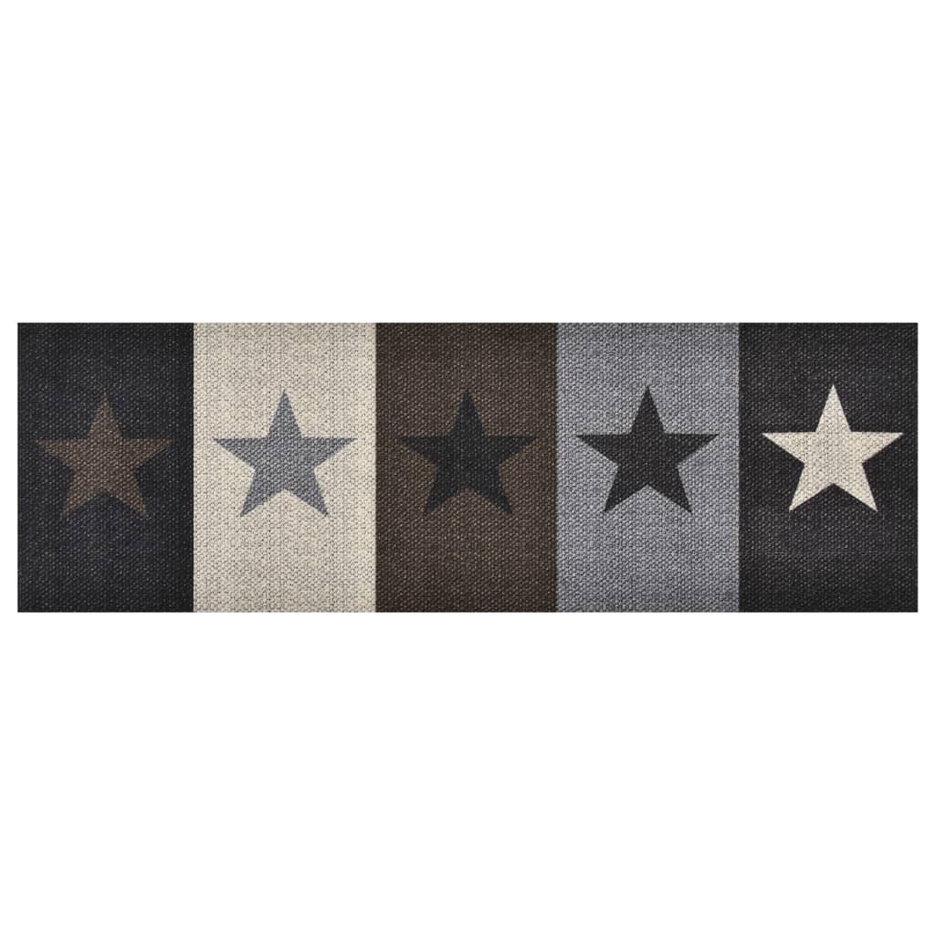 Tapis de cuisine lavable avec étoiles 60x300 cm