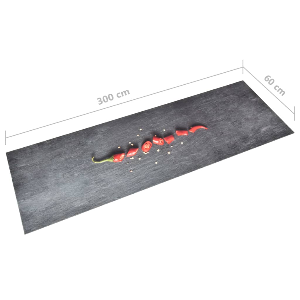 Kitchen rug washable pepperoni 60x300 cm