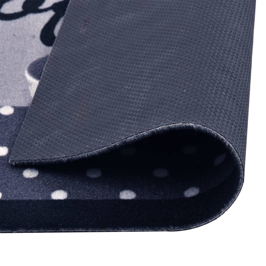 Tapis de cuisine lavable bleu café 60x180 cm
