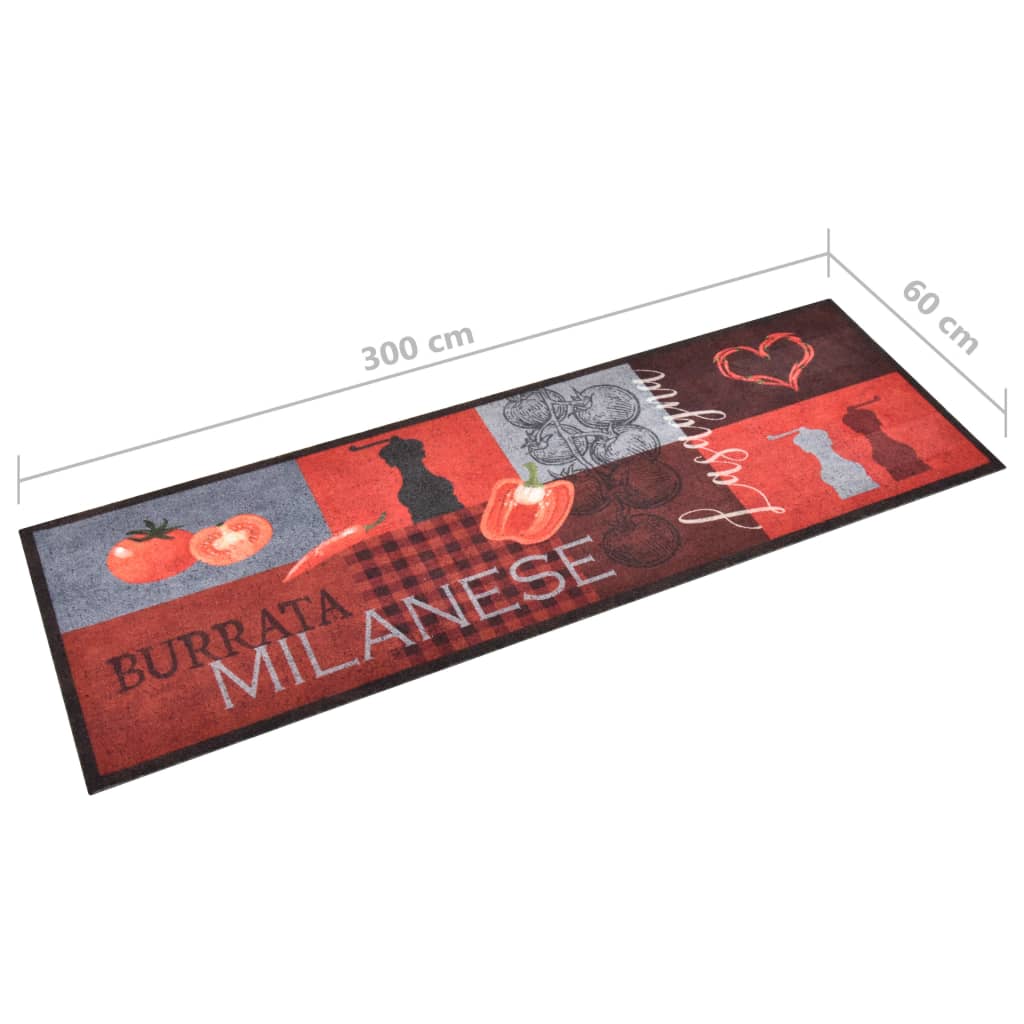 Tapis de cuisine lavable tomates 60x300 cm