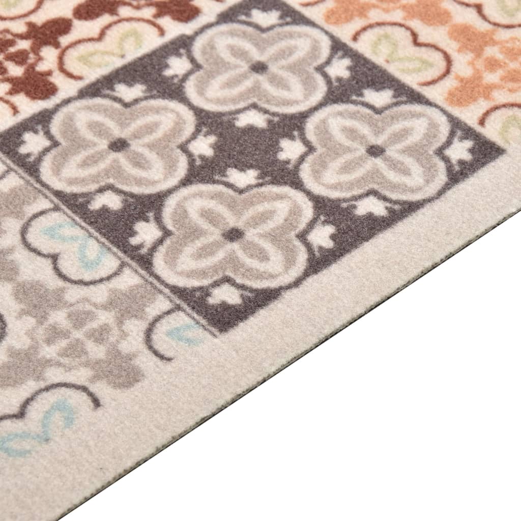 Tapis de cuisine lavable mosaïque multicolore 60x300 cm