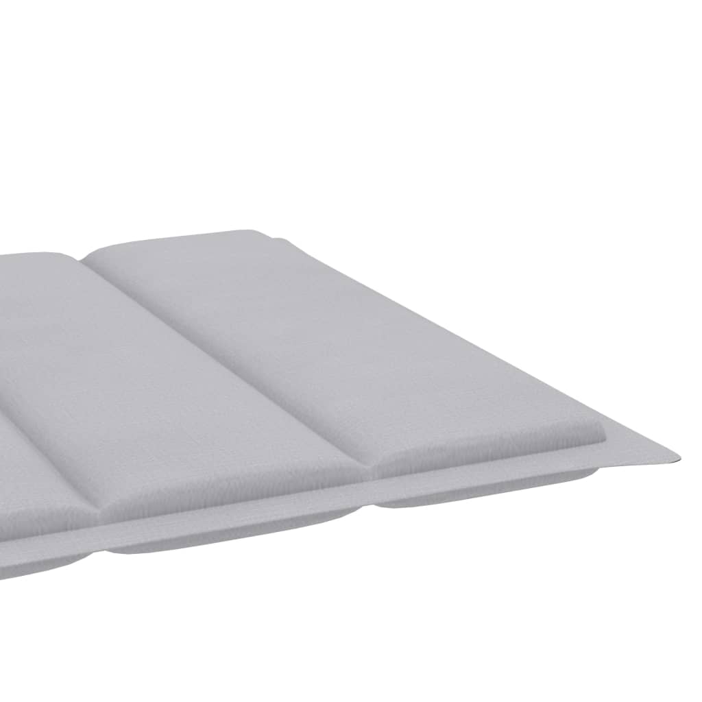 Chaise longue avec coussin en bois de teck massif gris