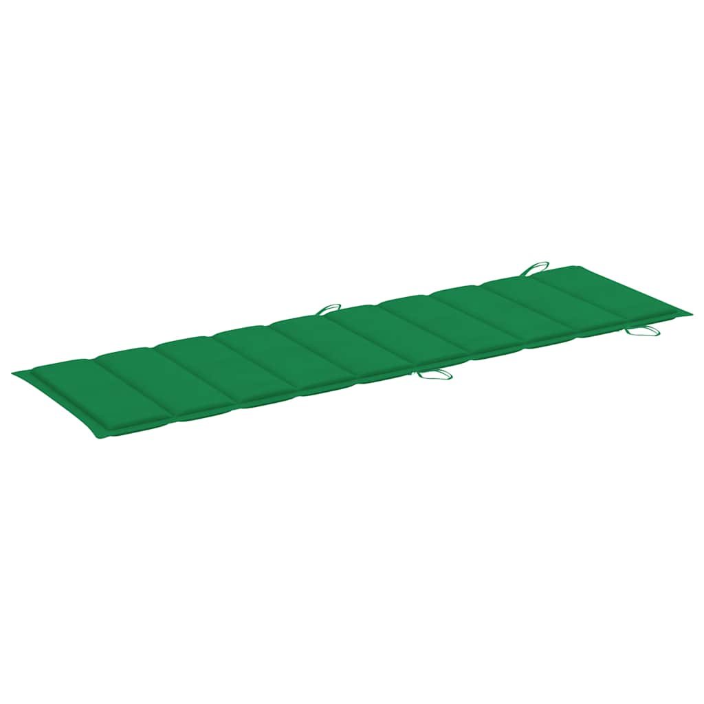 Bain de soleil avec coussin en bois d'acacia massif gris