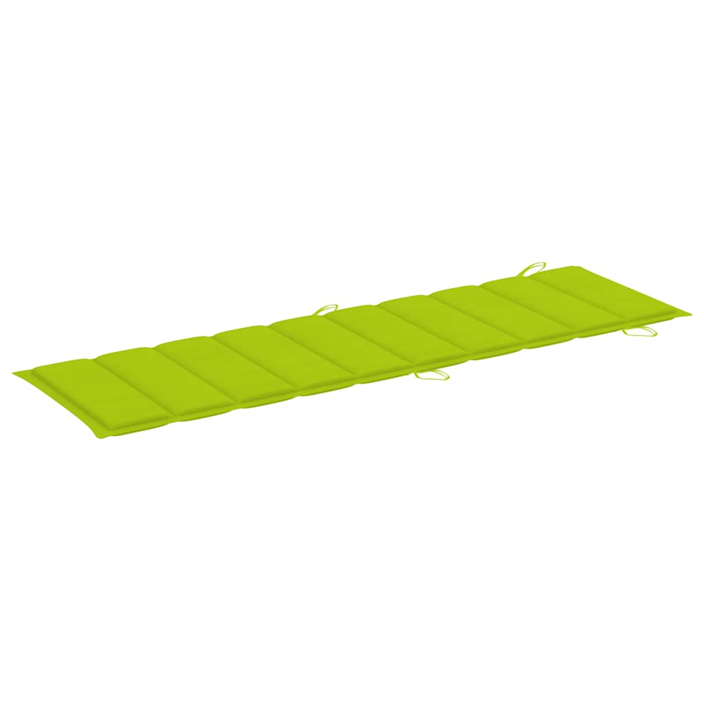 Bain de soleil avec coussin en bois d'acacia massif gris
