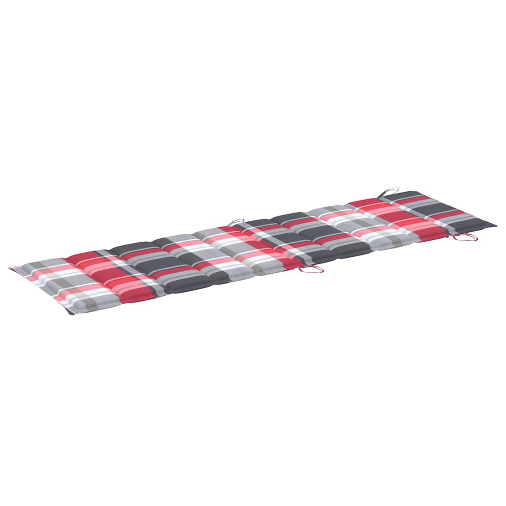 Bain de soleil avec coussin en bois d'acacia massif gris