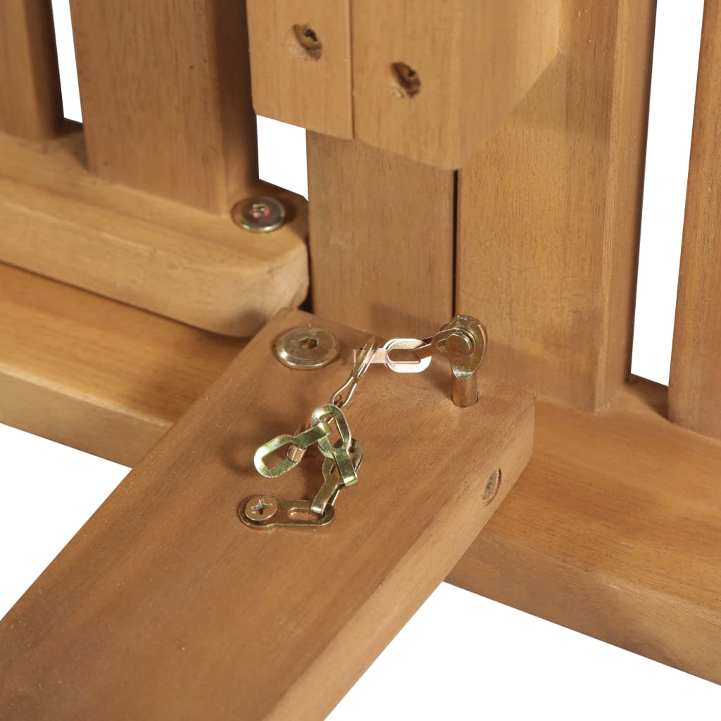 Bain de soleil pliant avec coussin en bois d'acacia massif