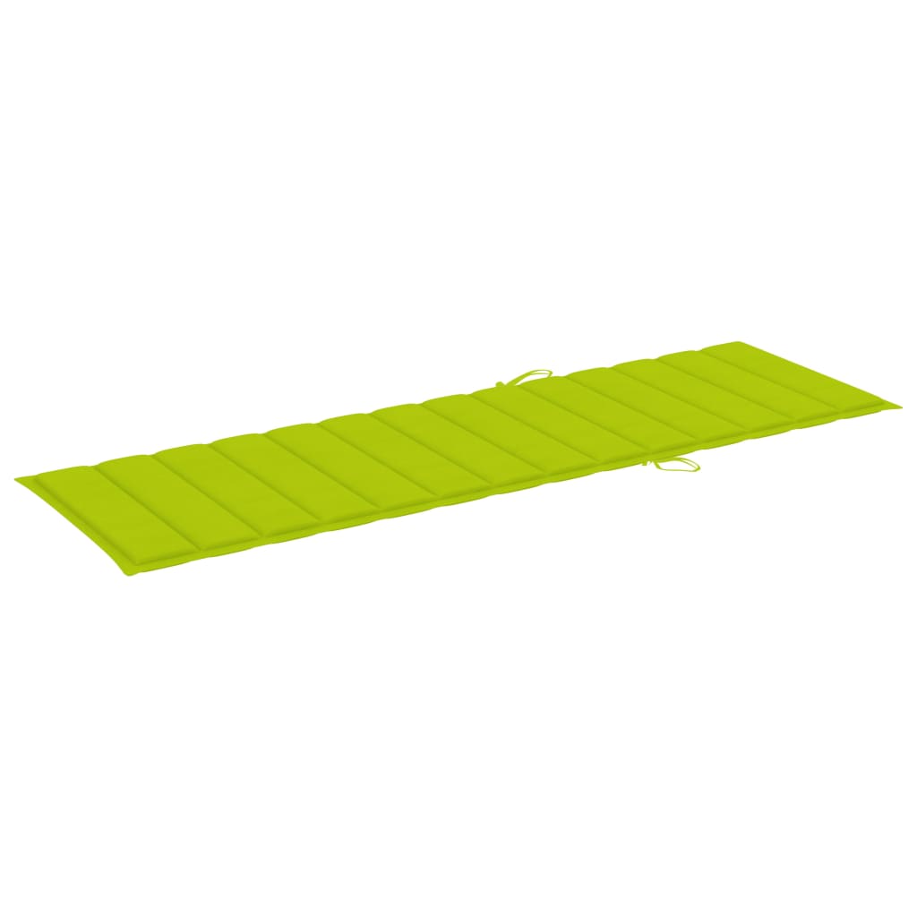 Bain de soleil pliant avec coussin en bois d'acacia massif