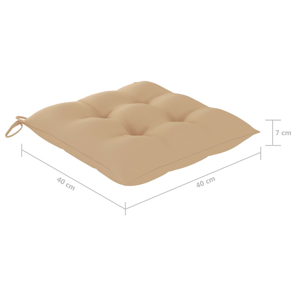 Klappbare Gartenstühle 4 Stk. mit Kissen Massivholz Akazie