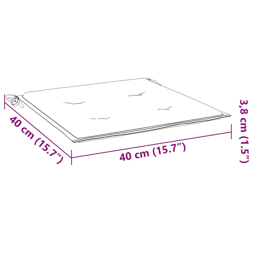 Klappstühle, 4 Stück, mit Kissen, aus massivem Akazienholz