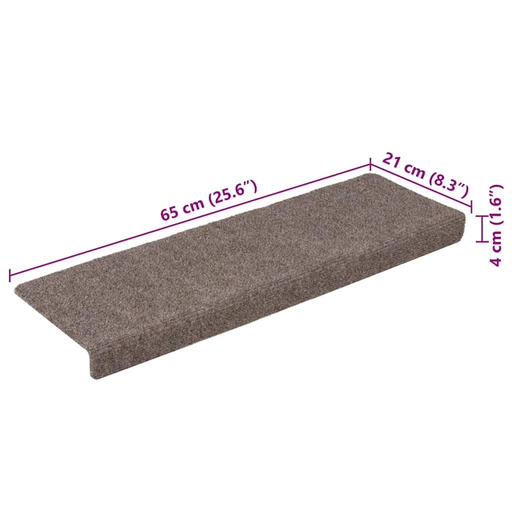 Stufenmatten Selbstklebend 15 Stk. 65x21x4 cm Beige