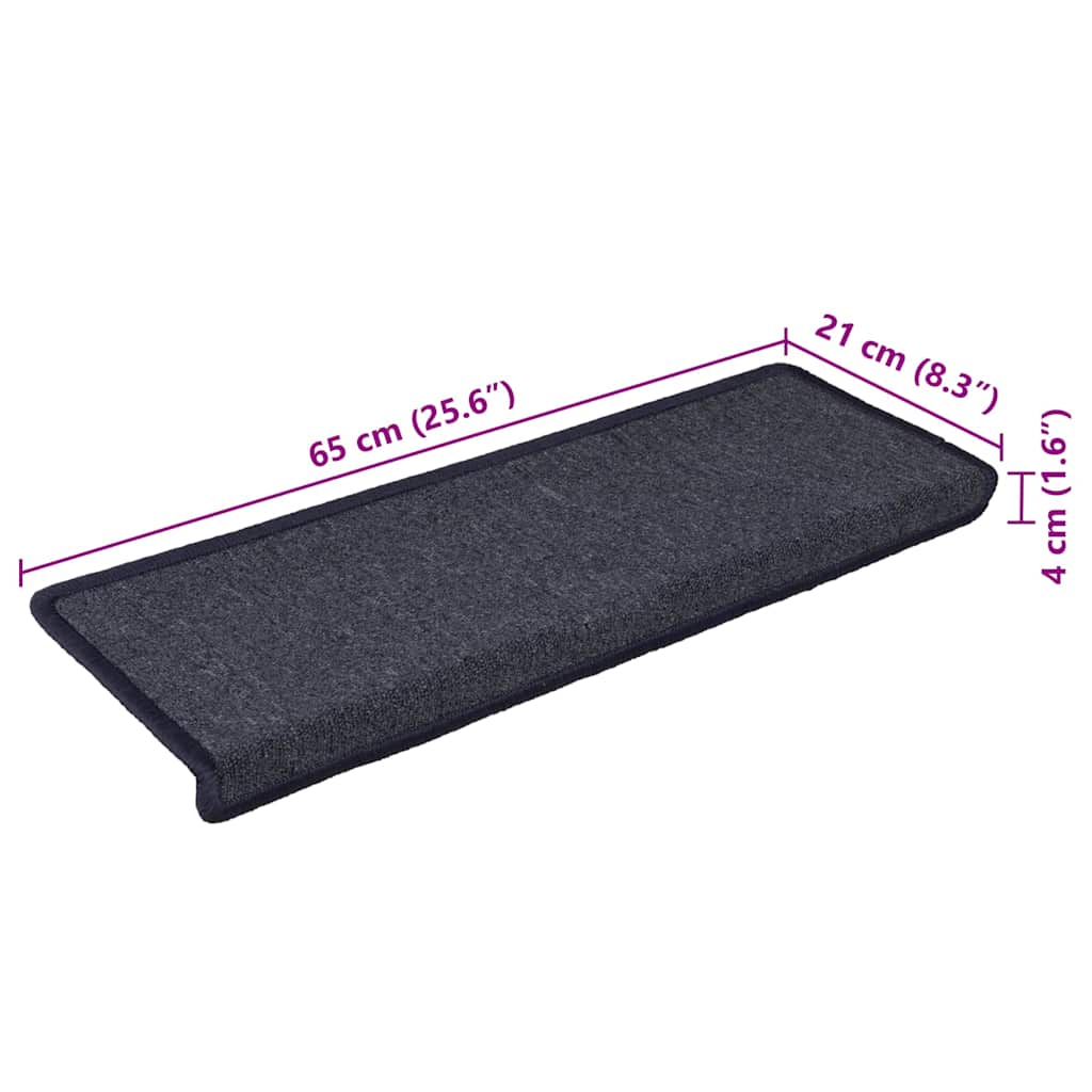 Stufenmatten 15 Stk. 65x21x4 cm Dunkelgrau und Blau