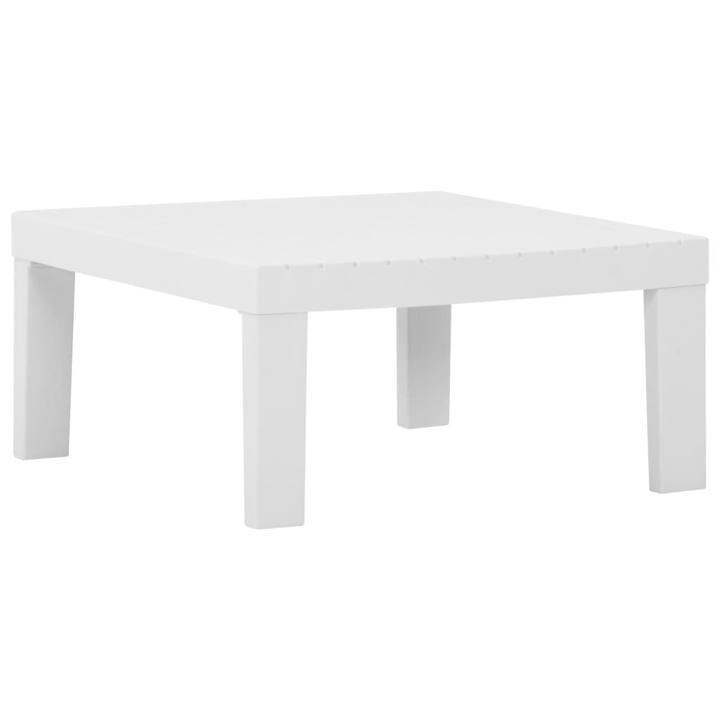 6-tlg. Garten-Lounge-Set mit Auflagen Kunststoff Weiß