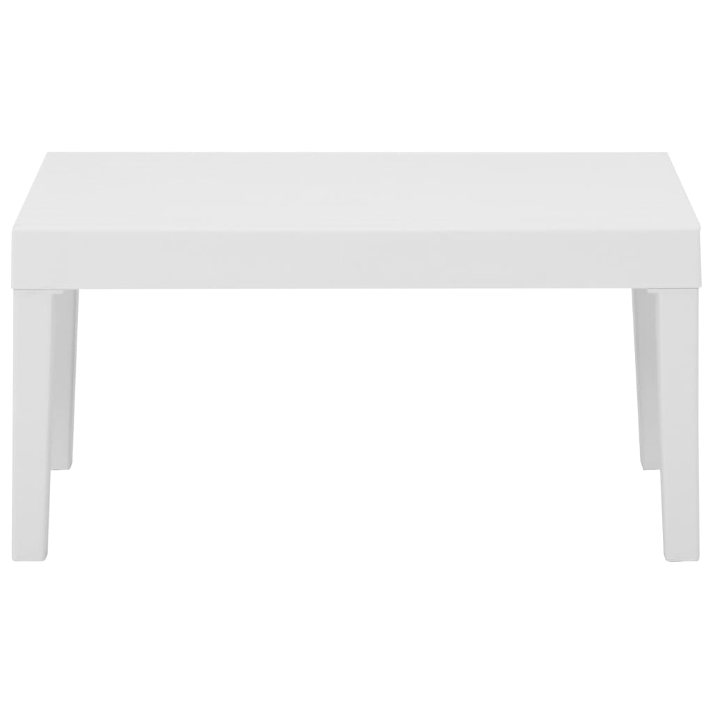 6-tlg. Garten-Lounge-Set mit Auflagen Kunststoff Weiß