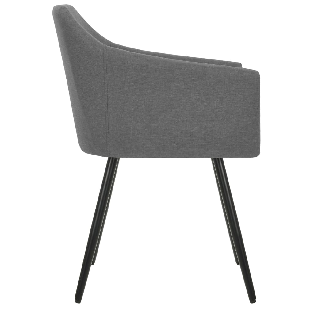 Dining chairs 4 pcs. Light grey fabric