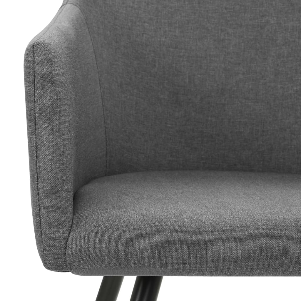 Dining chairs 4 pcs. Light grey fabric